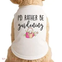 Id Rather Be Gardening Funny Gardener Doggie Tank thumb 0