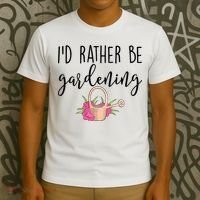 Id Rather Be Gardening Funny Gardener T-Shirt thumb 3