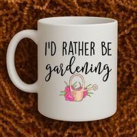 Id Rather Be Gardening Funny Gardener Coffee Mug thumb 2