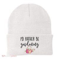 Id Rather Be Gardening Funny Gardener Beanie thumb 0