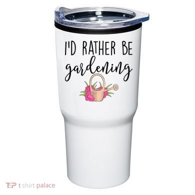 Id Rather Be Gardening Funny Gardener Tumbler