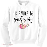 Id Rather Be Gardening Funny Gardener Kids Sweatshirt thumb 0