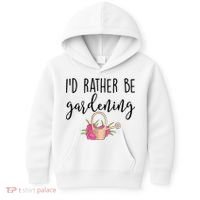 Id Rather Be Gardening Funny Gardener Kids Hoodie thumb 0