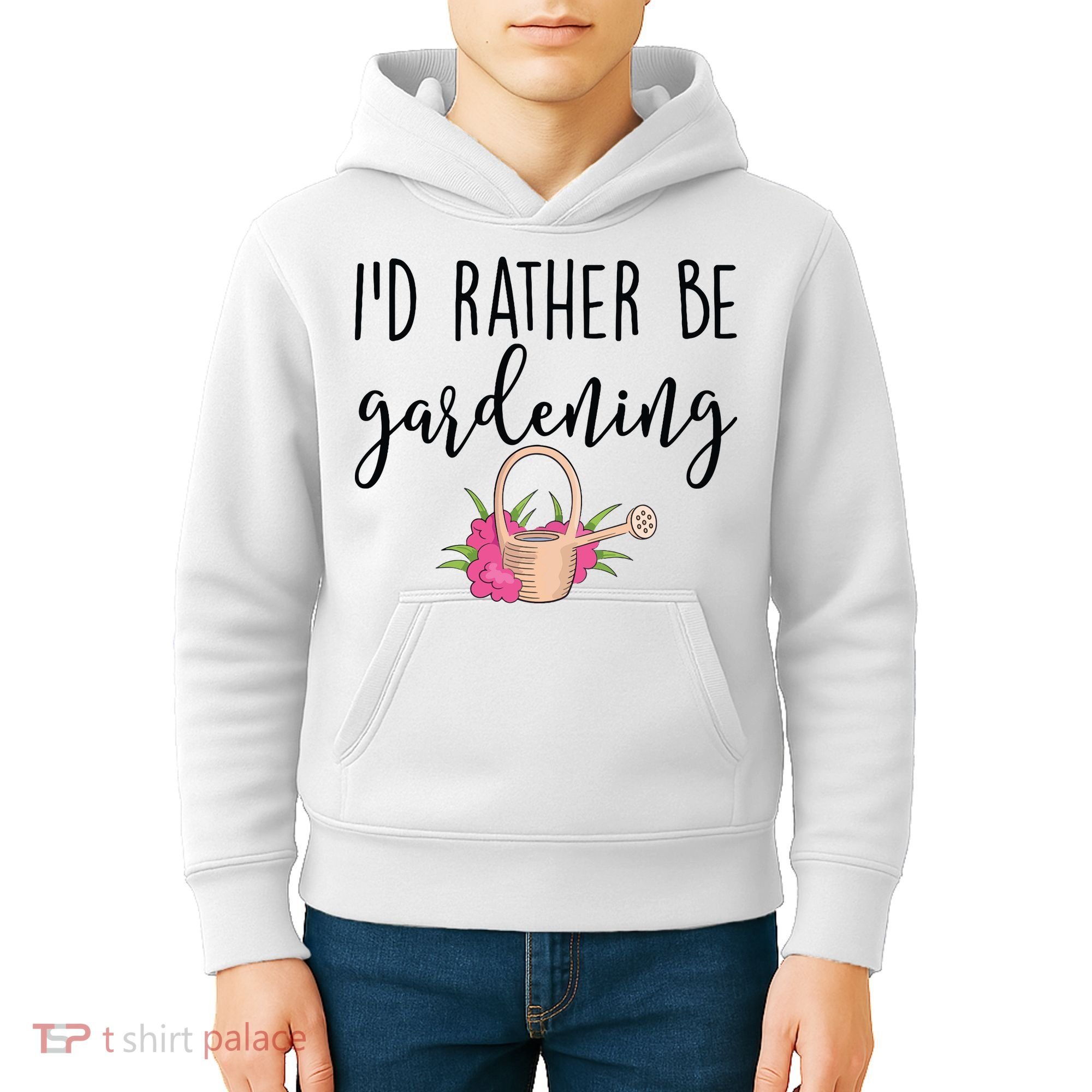 Id Rather Be Gardening Funny Gardener Kids Hoodie