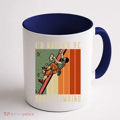 I'd Rather Be Rock Climbing Coffee Mug back