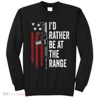 ID Rather Be At The Gun Range Usa Flag Funny Guns Owner Sweatshirt thumb 0