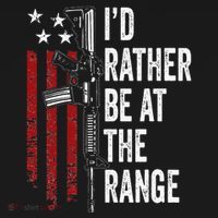 ID Rather Be At The Gun Range Usa Flag Funny Guns Owner Women's Hoodie thumb 2