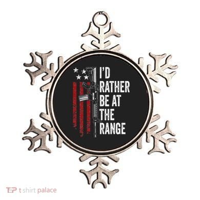 ID Rather Be At The Gun Range Usa Flag Funny Guns Owner Ornament