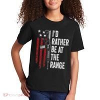 ID Rather Be At The Gun Range Usa Flag Funny Guns Owner Kids T-Shirt thumb 2