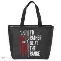ID Rather Be At The Gun Range Usa Flag Funny Guns Owner Tote Bag thumb 0