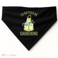 Id Rather Be Gardening Plant Lover USA-Made Doggie Bandana thumb 0
