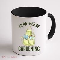 Id Rather Be Gardening Plant Lover Coffee Mug thumb 1