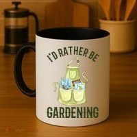 Id Rather Be Gardening Plant Lover Coffee Mug thumb 4