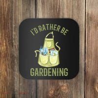 Id Rather Be Gardening Plant Lover Coaster thumb 0
