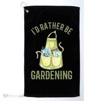 Id Rather Be Gardening Plant Lover Golf Towel thumb 0