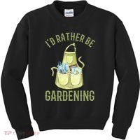 Id Rather Be Gardening Plant Lover Kids Sweatshirt thumb 0