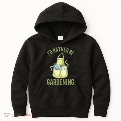 Id Rather Be Gardening Plant Lover Kids Hoodie