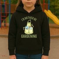 Id Rather Be Gardening Plant Lover Kids Hoodie thumb 3