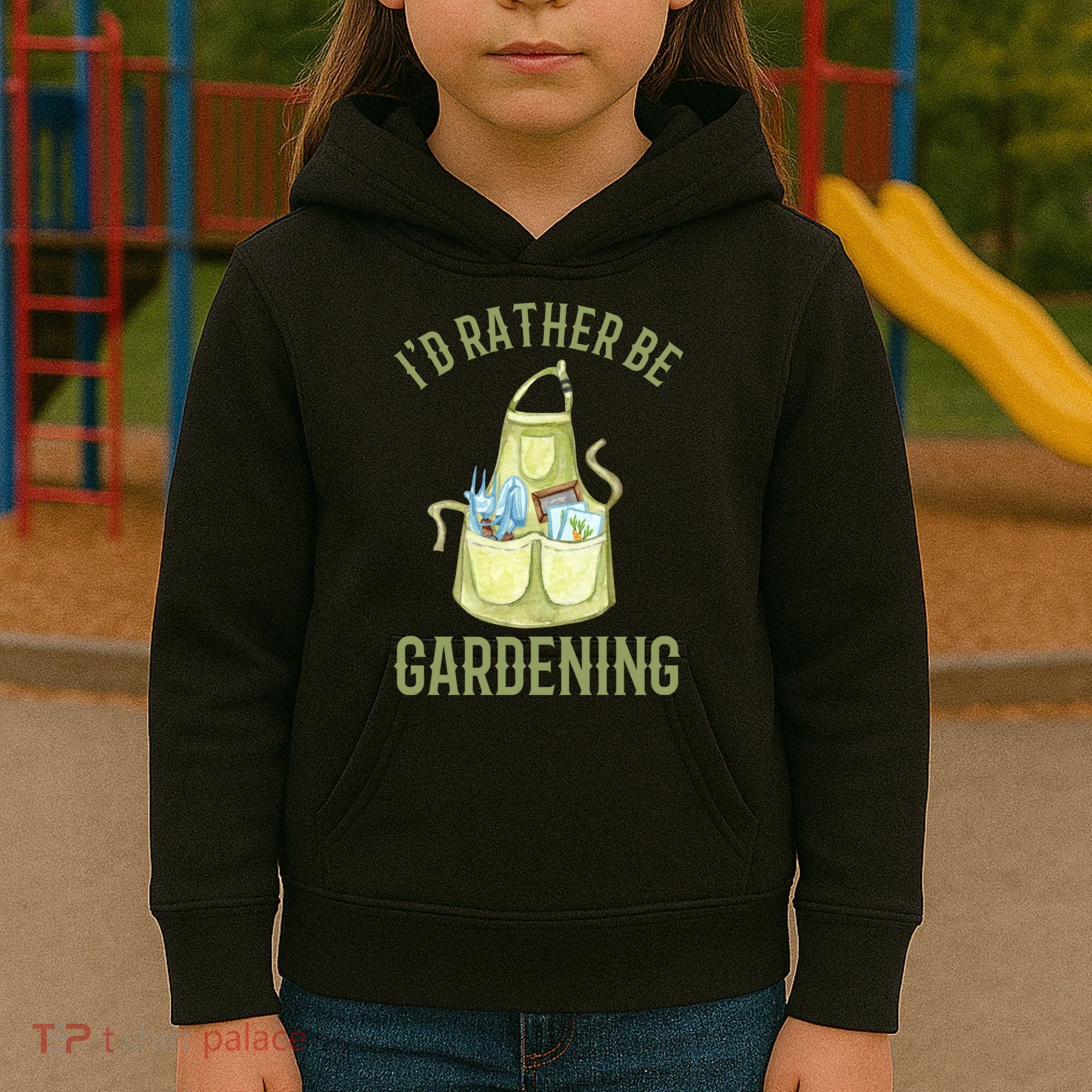 Id Rather Be Gardening Plant Lover Kids Hoodie