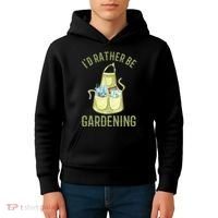 Id Rather Be Gardening Plant Lover Kids Hoodie thumb 4