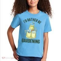 Id Rather Be Gardening Plant Lover Kids T-Shirt thumb 2