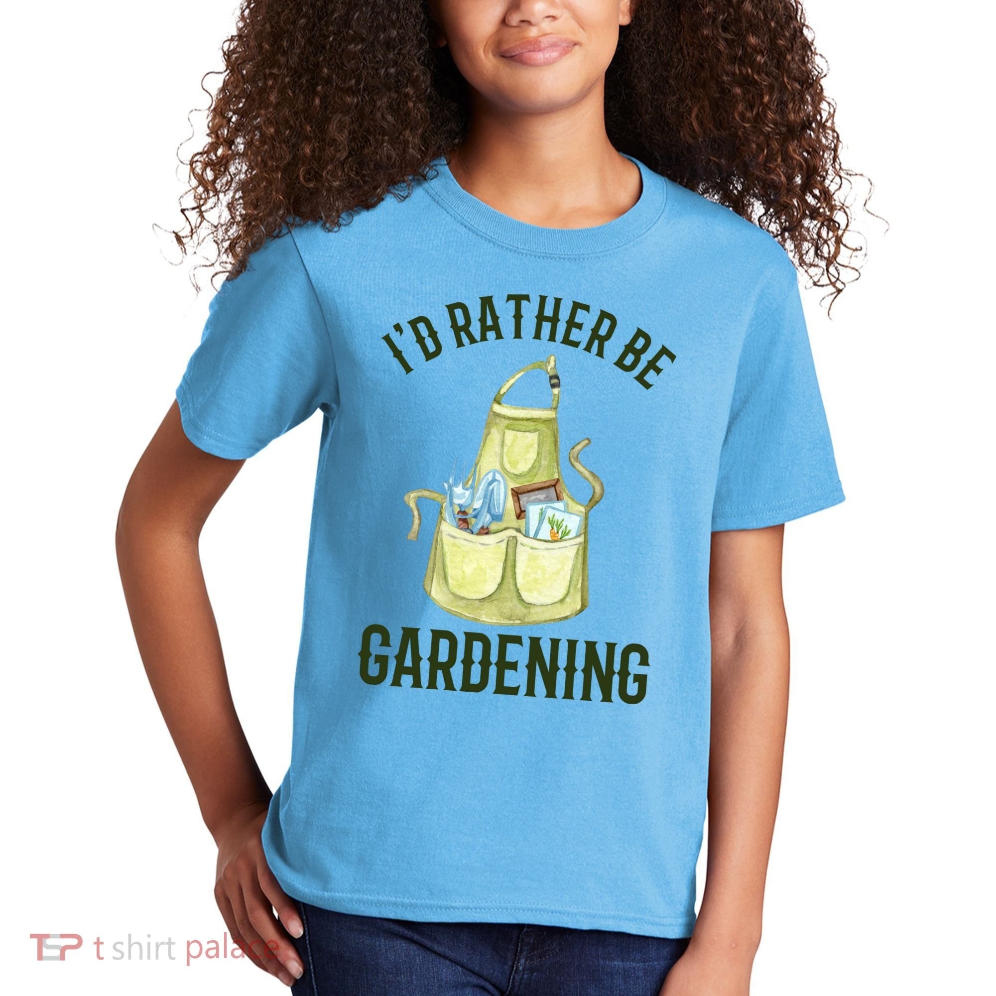 Id Rather Be Gardening Plant Lover Kids T-Shirt