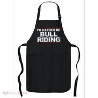 ID Rather Be Bull Riding Rodeo Apron thumb 0