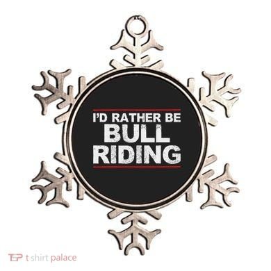ID Rather Be Bull Riding Rodeo Ornament