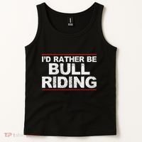 ID Rather Be Bull Riding Rodeo Tank Top thumb 2