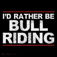 ID Rather Be Bull Riding Rodeo Kids T-Shirt thumb 4