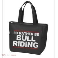 ID Rather Be Bull Riding Rodeo Tote Bag thumb 3