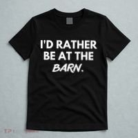 I'd Rather Be At The Barn Funny Horse Lover T-Shirt thumb 5
