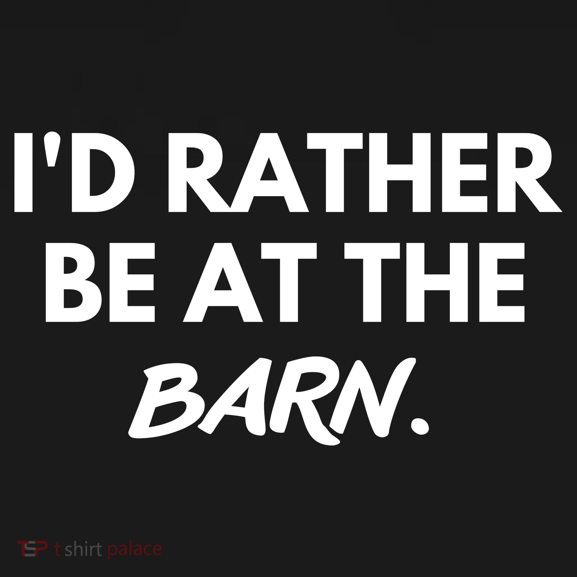 I'd Rather Be At The Barn Funny Horse Lover Mousepad