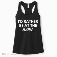 I'd Rather Be At The Barn Funny Horse Lover Women's Tank Top thumb 0