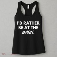 I'd Rather Be At The Barn Funny Horse Lover Women's Tank Top thumb 3