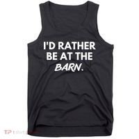 I'd Rather Be At The Barn Funny Horse Lover Tank Top thumb 0