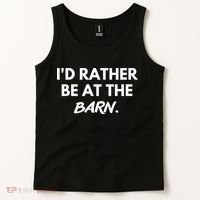 I'd Rather Be At The Barn Funny Horse Lover Tank Top thumb 2