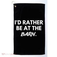 I'd Rather Be At The Barn Funny Horse Lover Golf Towel thumb 0