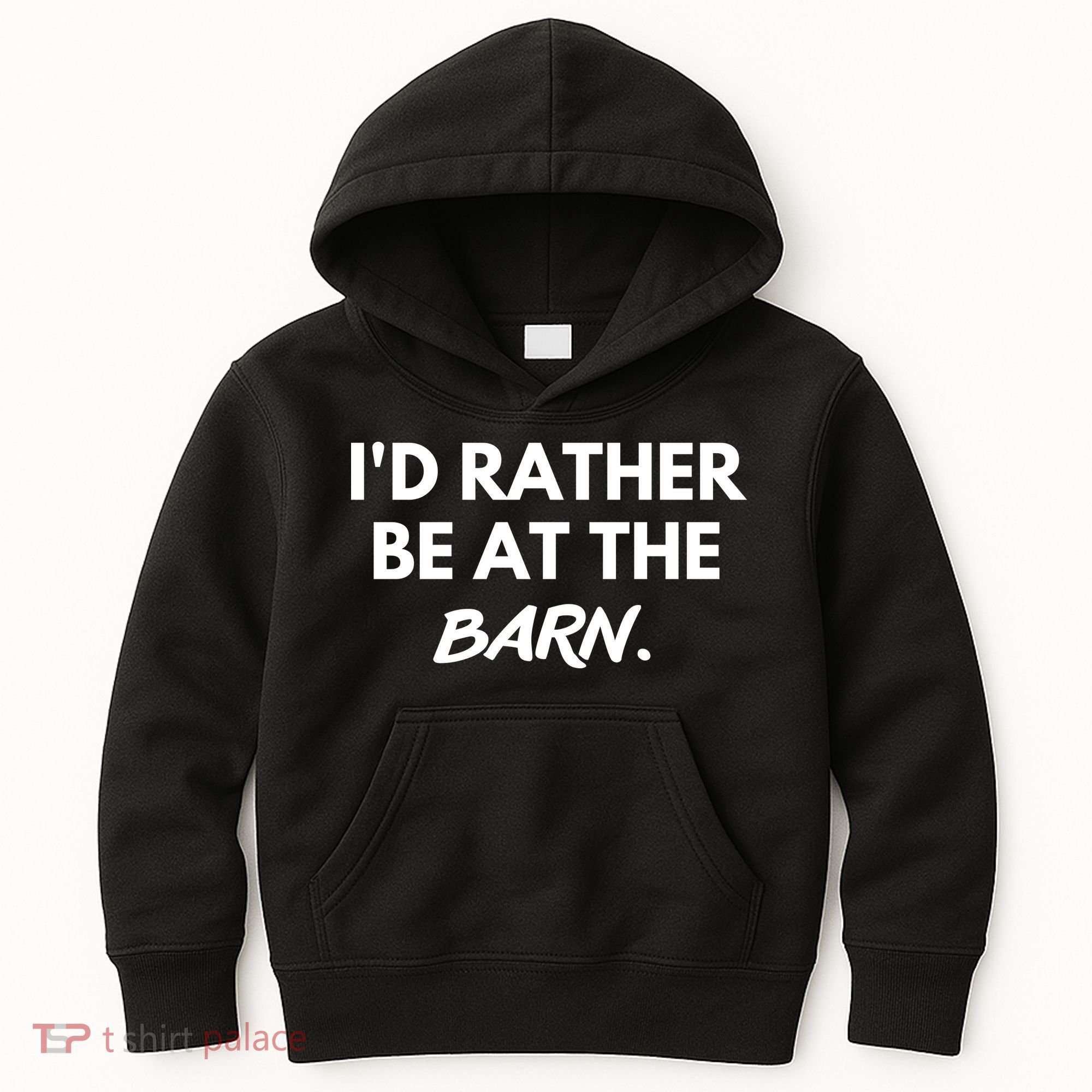 I'd Rather Be At The Barn Funny Horse Lover Kids Hoodie
