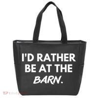 I'd Rather Be At The Barn Funny Horse Lover Tote Bag thumb 0