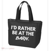 I'd Rather Be At The Barn Funny Horse Lover Tote Bag thumb 3
