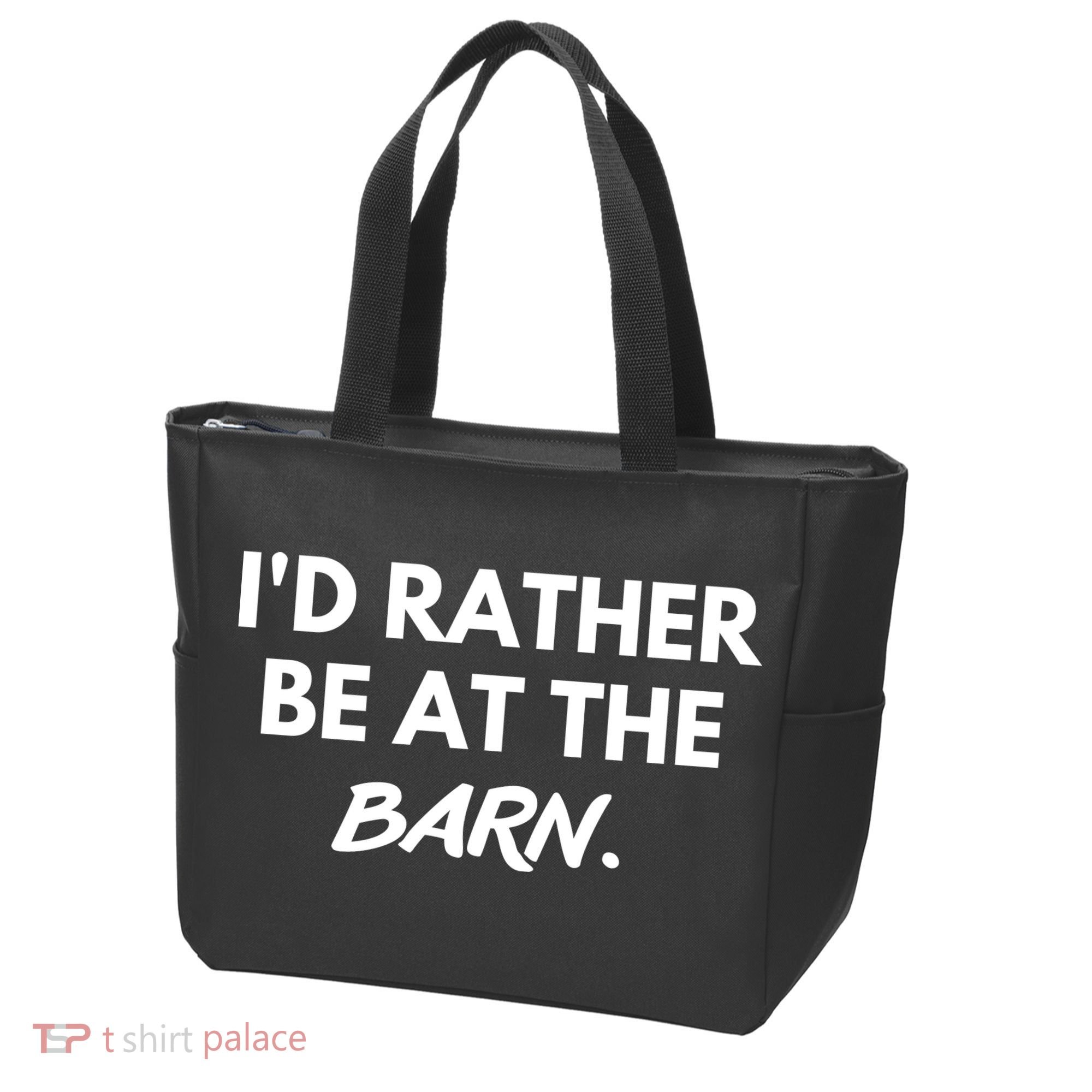 I'd Rather Be At The Barn Funny Horse Lover Tote Bag