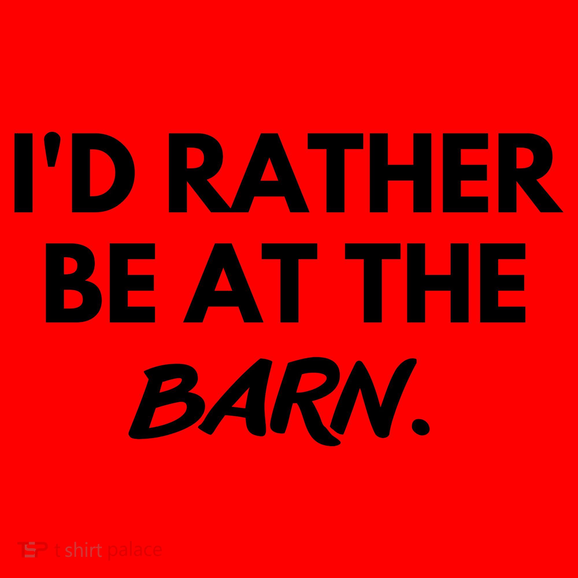 I'd Rather Be At The Barn Funny Horse Lover Santa Hat