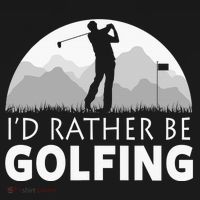I'd Rather Be Golfing Funny Xmas Funny Golf Gift For Golfers Apron thumb 3