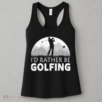 I'd Rather Be Golfing Funny Xmas Funny Golf Gift For Golfers Women's Tank Top thumb 3