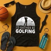 I'd Rather Be Golfing Funny Xmas Funny Golf Gift For Golfers Tank Top thumb 4