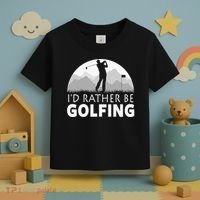 I'd Rather Be Golfing Funny Xmas Funny Golf Gift For Golfers Toddler T-Shirt thumb 3