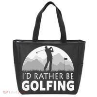 I'd Rather Be Golfing Funny Xmas Funny Golf Gift For Golfers Tote Bag thumb 0