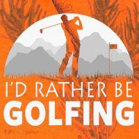I'd Rather Be Golfing Funny Xmas Funny Golf Gift For Golfers Kati Licensed 12" Camo Cuffed Beanie thumb 2