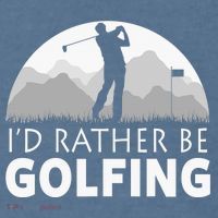 I'd Rather Be Golfing Funny Xmas Funny Golf Gift For Golfers Comfort Colors Garment-Dyed Hooded Sweatshirt thumb 2